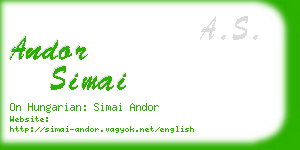andor simai business card